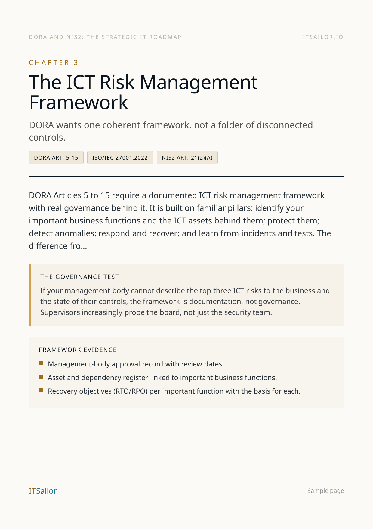 DORA and NIS2 roadmap handbook spread
