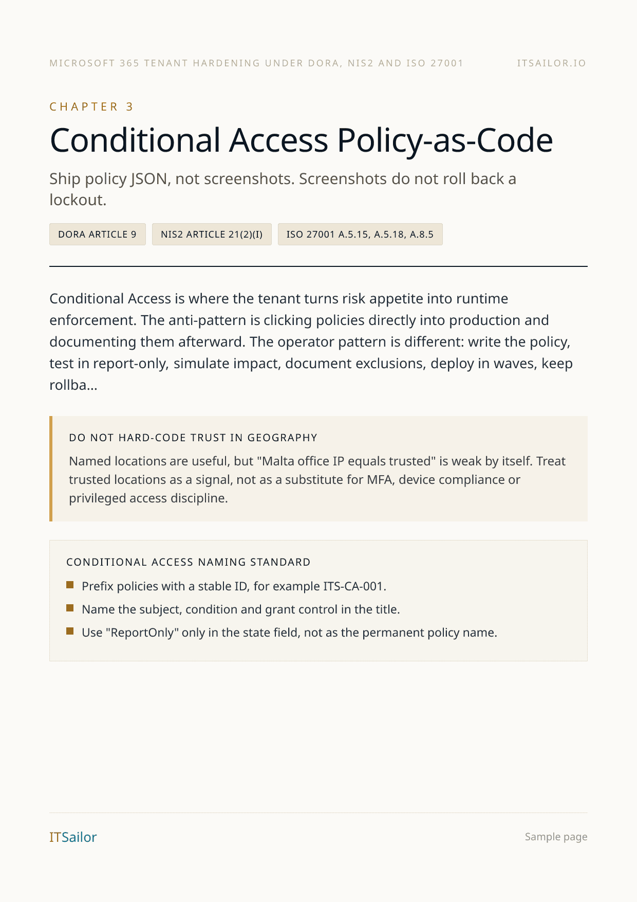 M365 tenant hardening handbook spread